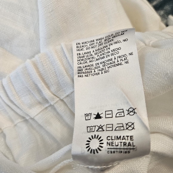 Reformation Olina Linen Pants White Linen Pants Size XL NWOT - Picture 9 of 9